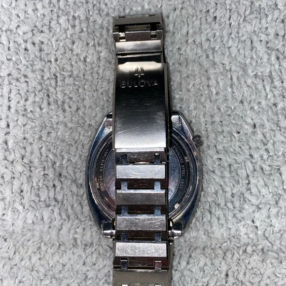 1974 BULOVA Accurton Vintage Day Date Retro Mens Stainless Steel Watch - Picture 5 of 14